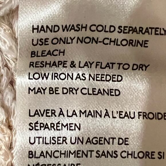 Free People Bright Lights V- Neck Neutral Knit Slouchy Sweater Size L - Picture 10 of 12